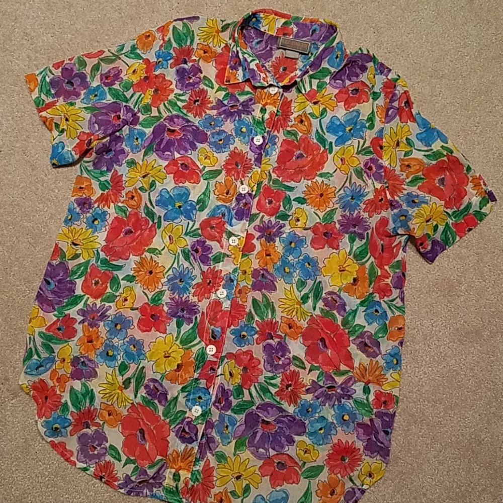 Liz Baker Sport floral blouse